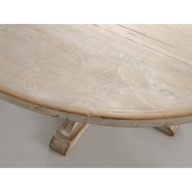 Country French White Washed Round Kitchen/Dining Table (6) Chairs For Sale - Image 12 of 17