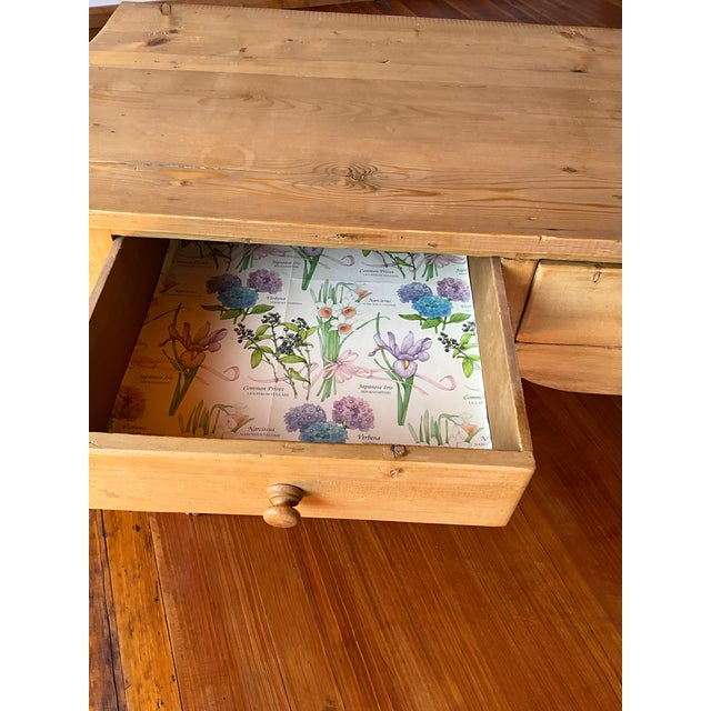 Late 20th Century 19th Century Pine Farmhouse Serving Table For Sale - Image 5 of 16