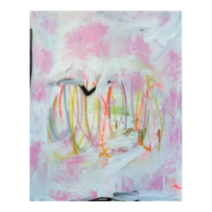 Contemporary Abstract Oil and Acrylic on Canvas Painting "Holograms Cascade" by Tommaso Fattovich