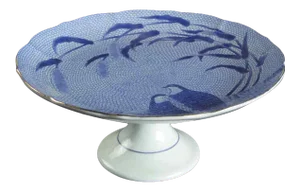 Vintage Japanese Arita Footed Cake Plate