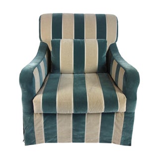 Gorgeous Striped Velvet Chair For Sale