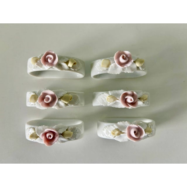 A.K. Kaiser 1970s Kaiser Porcelain Napkin Rings - Set of 6 For Sale - Image 4 of 8