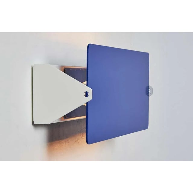 Large Charlotte Perriand 'Applique à Volet Pivotant Double' Wall Light in Blue For Sale - Image 12 of 12