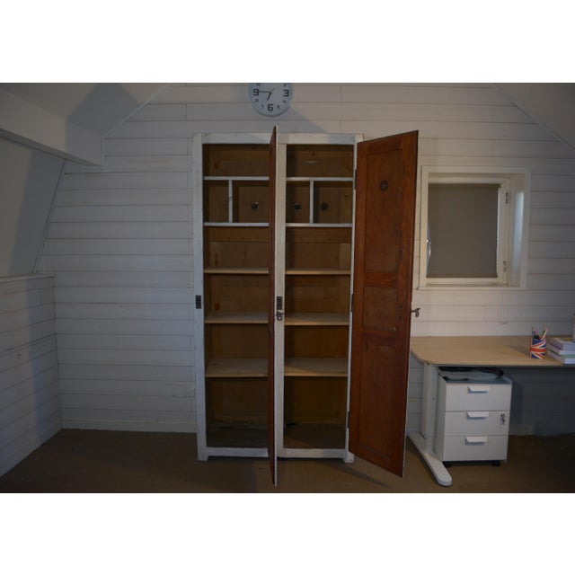 White Wooden Cabinet, 1950s For Sale - Image 11 of 16