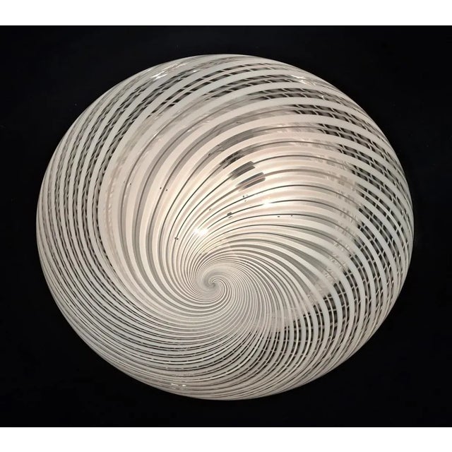 1960s Ribbed Flush Mount by Venini For Sale - Image 6 of 9