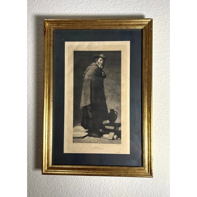 Late 19th Century Antique Engraving Valazquez Pinx Portrait De Menippe For Sale - Image 10 of 10