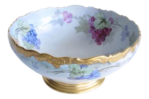 Antique Tressemanes & Vogt T&v Limoges Depose Hand-Painted Bowl