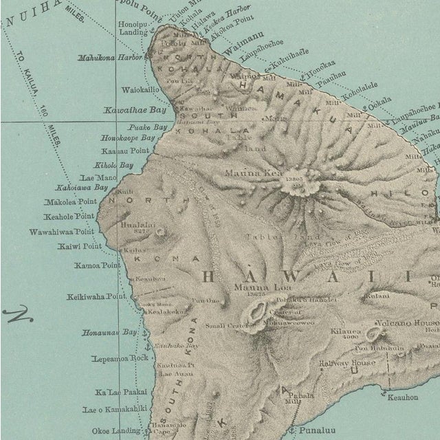 19th Century Antique Map of Hawaii with Oahu and Honolulu by Rand McNally, 1899 For Sale - Image 5 of 12