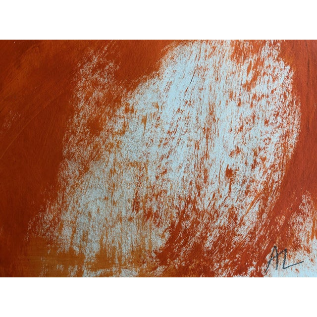 Contemporary Angela Lyle "Orange Woman" Contemporary Mixed Media on Paper 2019 For Sale - Image 3 of 4