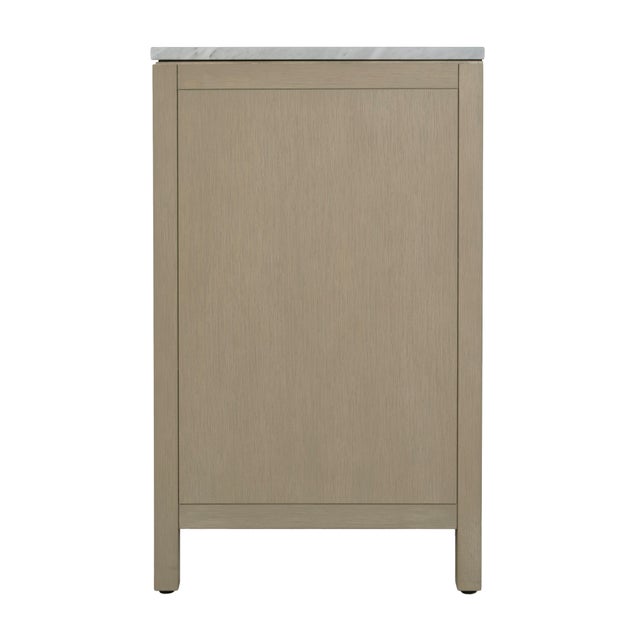 Wood Nora 24 in. W Rectangular Wood & Marble Bathroom Vanity with Storage, Antique Taupe For Sale - Image 7 of 11