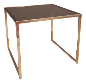 Glass and Brass Coffee Table, Italy, 1970s