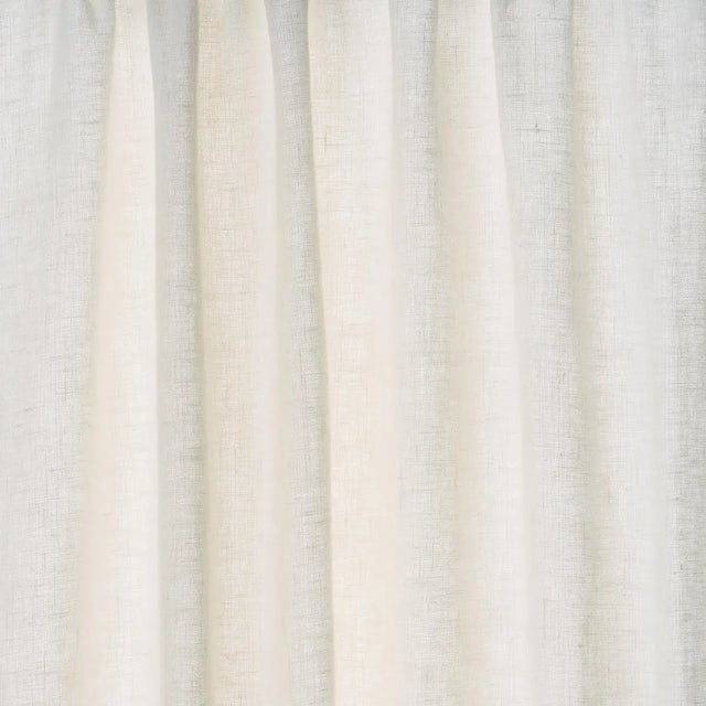 Schumacher Leslie Stonewashed Sheer Fabric In Ivory For Sale