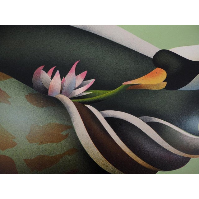 Jean-Paul Donadini, Le cygne et le coquillage, Lithograph For Sale - Image 4 of 8