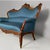 Italian Louis XVI Style Wood and Blue Striped Fabric Sofa, 1930s For Sale - Image 9 of 11