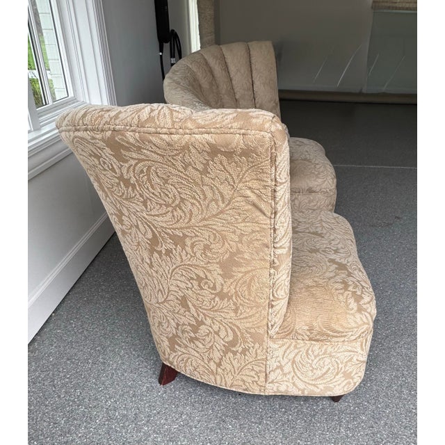 Art Deco Pair of Grand Postmodern Asymmetrical Lounge Chairs in the Manner of Grosfeld House. For Sale - Image 3 of 9