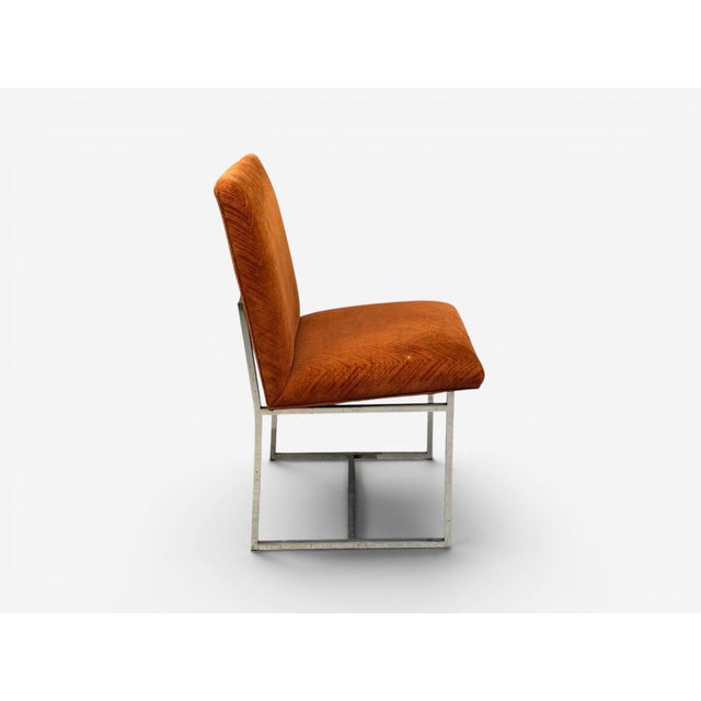 Milo Baughman, Six Dining Chairs, Chrome, Fabric, Usa, 1970s For Sale - Image 11 of 11