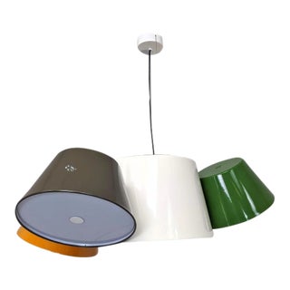 Marset Tam Tam 3 Multicolor Enameled Pendant Lamp Chandelier For Sale