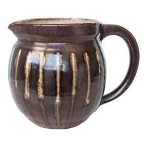 Vintage Stoneware Salt Glaze Cream Pitcher/Signed by Artist