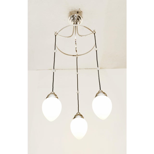 Art Nouveau Glasss Chandelier, 1890s For Sale - Image 9 of 9