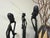 1990s Vintage Ebony Heavy Wood African "Thinkers" Stick Figures Sculptures Lot of 3 For Sale - Image 5 of 11