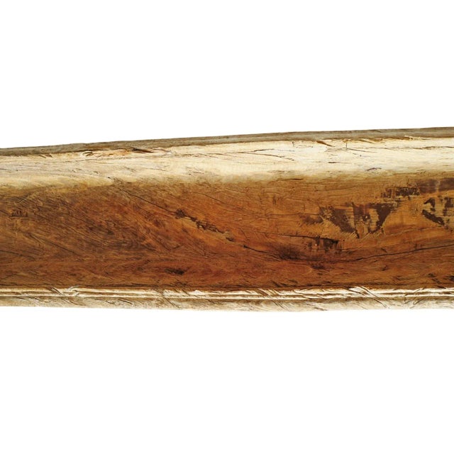 Mid 20th Century Vintage Old Narrow Wood Trough For Sale - Image 5 of 6