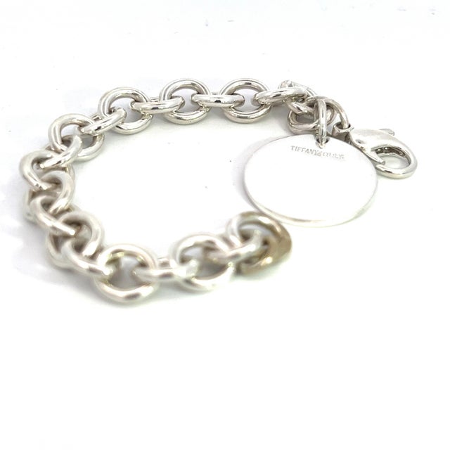 Contemporary 1990s Tiffany & Co Estate Bracelet 6.75" Sterling Silver For Sale - Image 3 of 7