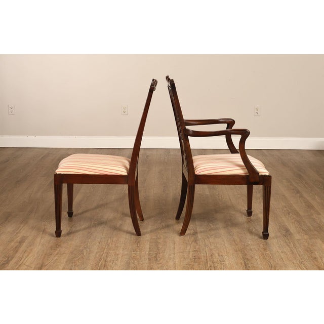 Henkel Harris Mahogany Set Of Eight Lyre Back Dining Chairs For Sale - Image 17 of 18