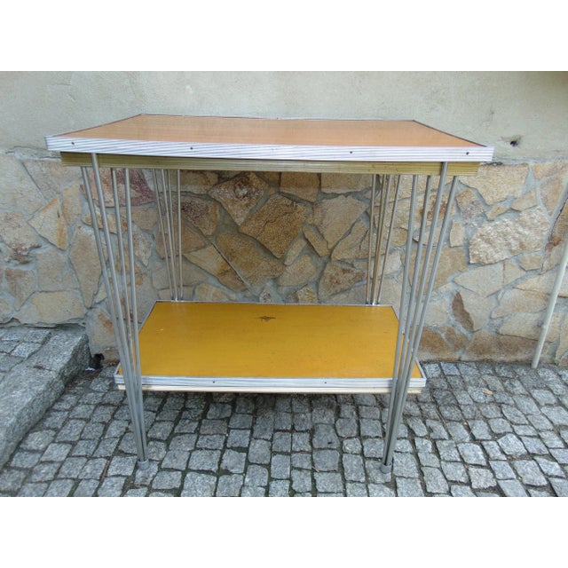 Brown Industrial Table, 1970s For Sale - Image 8 of 8