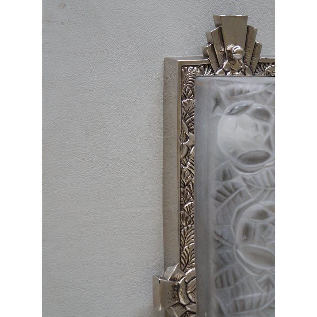 Metal French Art Deco Wall Sconces by Degue 1930 France - A Pair For Sale - Image 7 of 13