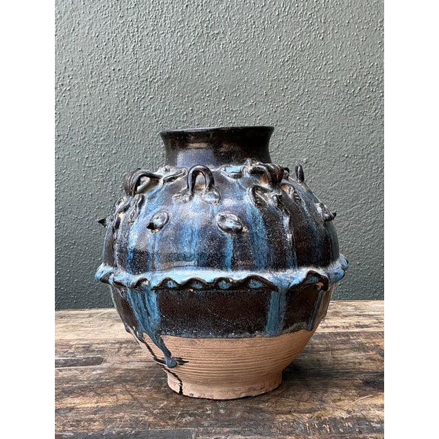 Contemporary Vintage Original Studio Pottery Urn For Sale - Image 3 of 12