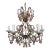 French Beaded Pink Murano Flower Bells Chandelier, Circa 1930 Extremely Rare For Sale