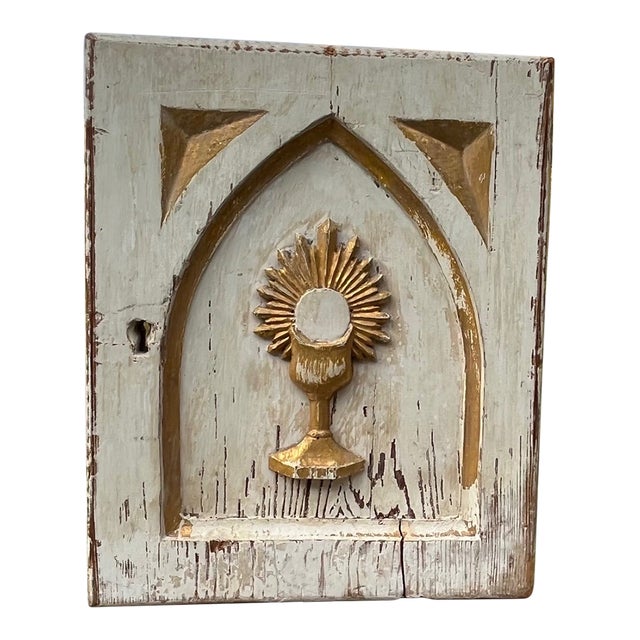 Modern Sculptural Table Lamp Architectural Salvage Tabernacle Door For Sale