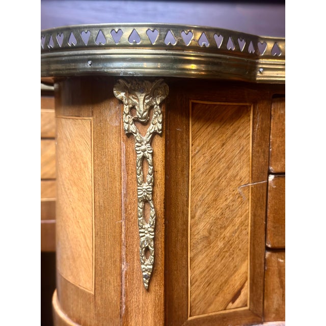 Late 19th Century Late 19th Century Pair of Louis XVI–style Demilune Nightstands For Sale - Image 5 of 7