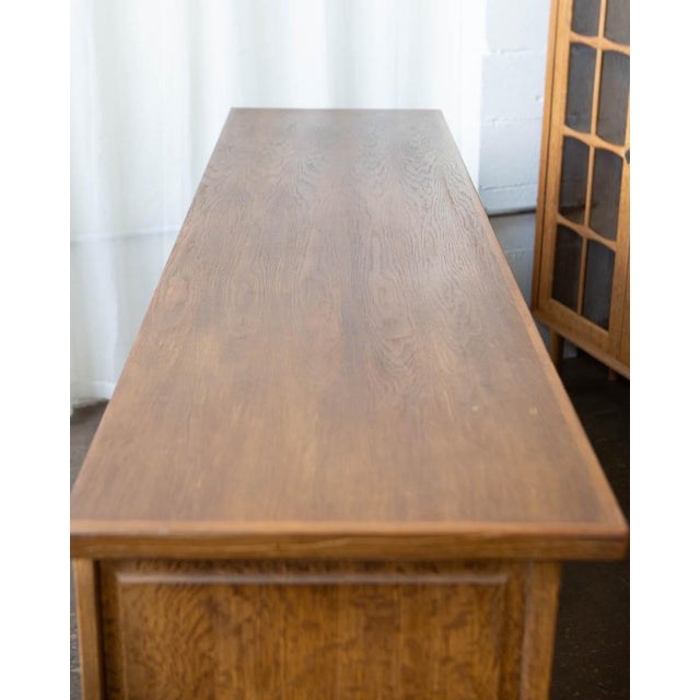 Wood 1970s Henning Kjærnulf Danish Oak Sideboard, Attributed For Sale - Image 7 of 14