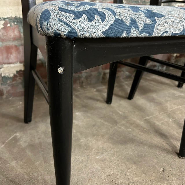 Pearsall Style Round Glass Kitchen Dining Table With 4 Chairs For Sale - Image 12 of 12