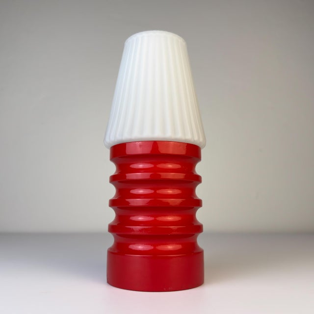 Small Mid-Century Wood and Glass Table Lamp, Italy, 1970s For Sale - Image 12 of 12