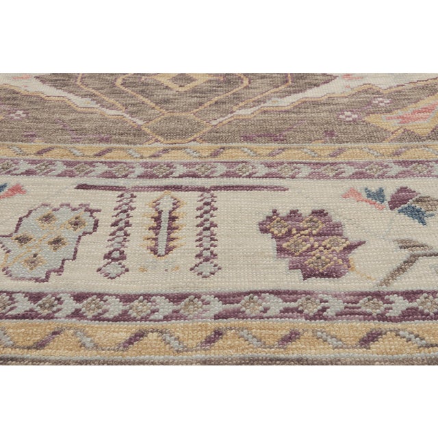 Early 21st Century Contemporary Turkish Oushak Rug, 10'01 X 13'05 For Sale - Image 5 of 10