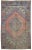 1970s Faded Muted Colors Impressive Medallion Vintage Ushak Rug Low Pile Distressed Area Rug - 3'5'' X 5'8'' For Sale - Image 5 of 10