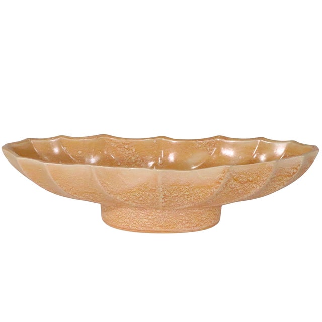Brown Mid Century Cookson Pottery Center Bowl Marked C P 3200 U S A For Sale - Image 8 of 12