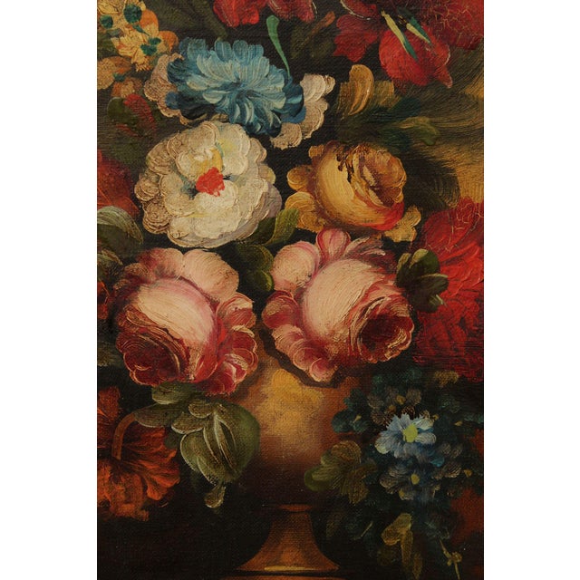 Artist Signed Belgian Floral Still-Life Painting For Sale - Image 12 of 12