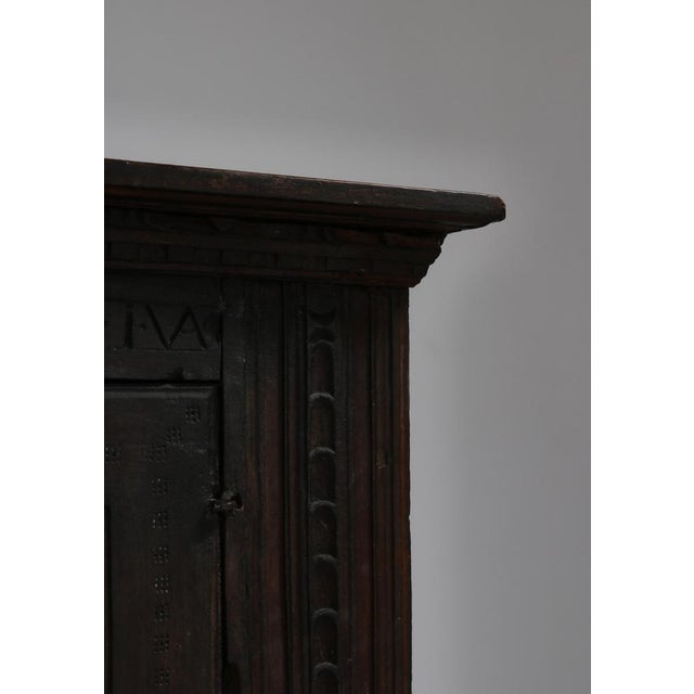 Baroque Cabinet in Dark Stained Carved Oak For Sale - Image 15 of 18