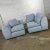 Late 20th Century Modern to Postmodern Channeled Sectional Loveseat or Lounge Chairs Style of Jay Spectre For Sale - Image 5 of 12