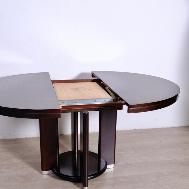 Modern Extendable Round Dining Table, 1970s For Sale - Image 3 of 18