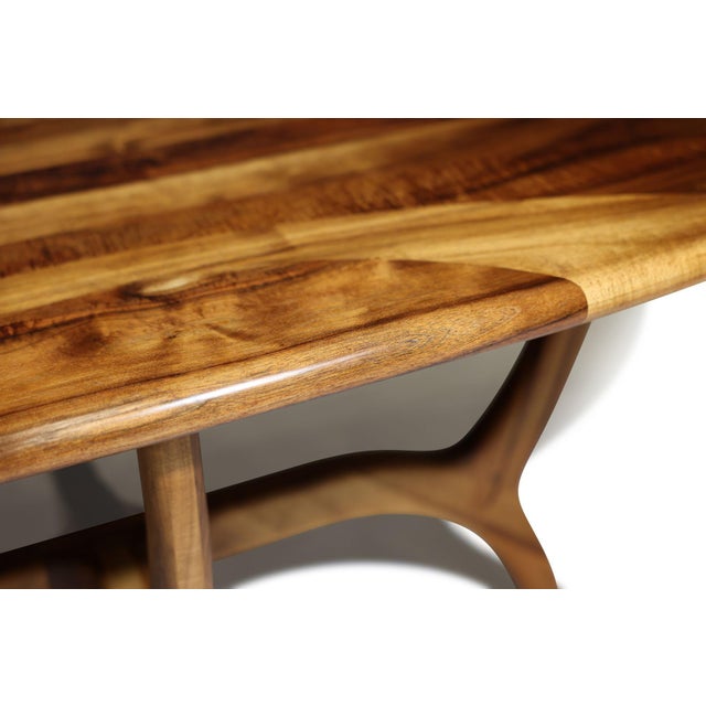 Mid 20th Century Handcrafted Solid Koa Wood Dining Table – Studio Craft Design For Sale - Image 4 of 12