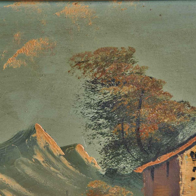 Gaudenz Taverna, Mountain Landscape, Painting on Panel For Sale - Image 3 of 6