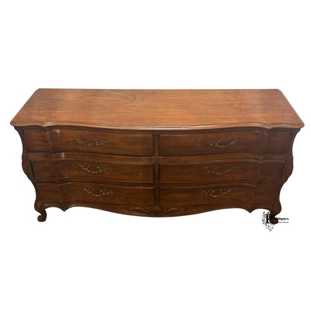 Vintage French Provincial Style Dresser by White Furniture featuring High Quality Mahogany Construction, Beautiful Carved...