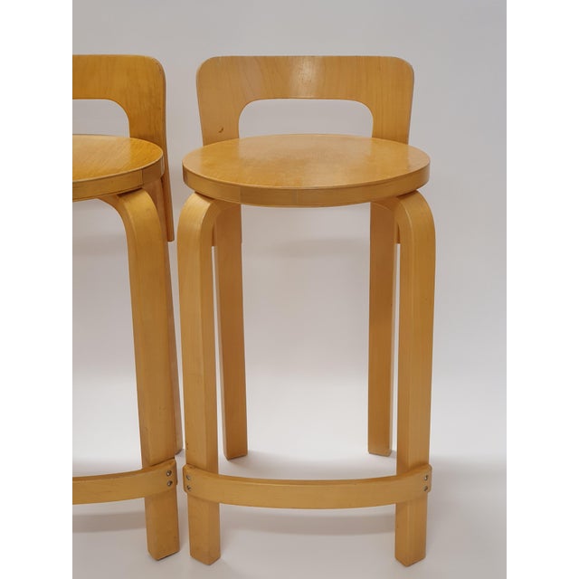 K65 Stools by Alvar Aalto for Artek, 1960s, Set of 4 For Sale - Image 5 of 16