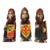 Antique Polychromed 8.5" Wood Crusader Santos Figures- Set of 3 For Sale