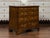 English 1800s George III Burl Wood Four-Drawer Commode with Feather Banding For Sale - Image 4 of 12