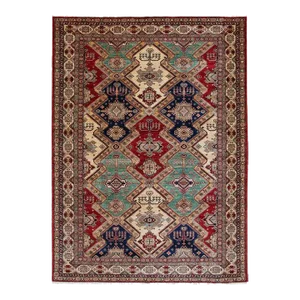 Hand Knotted Kazak Wool Rug. 9'00" X 11'11"
